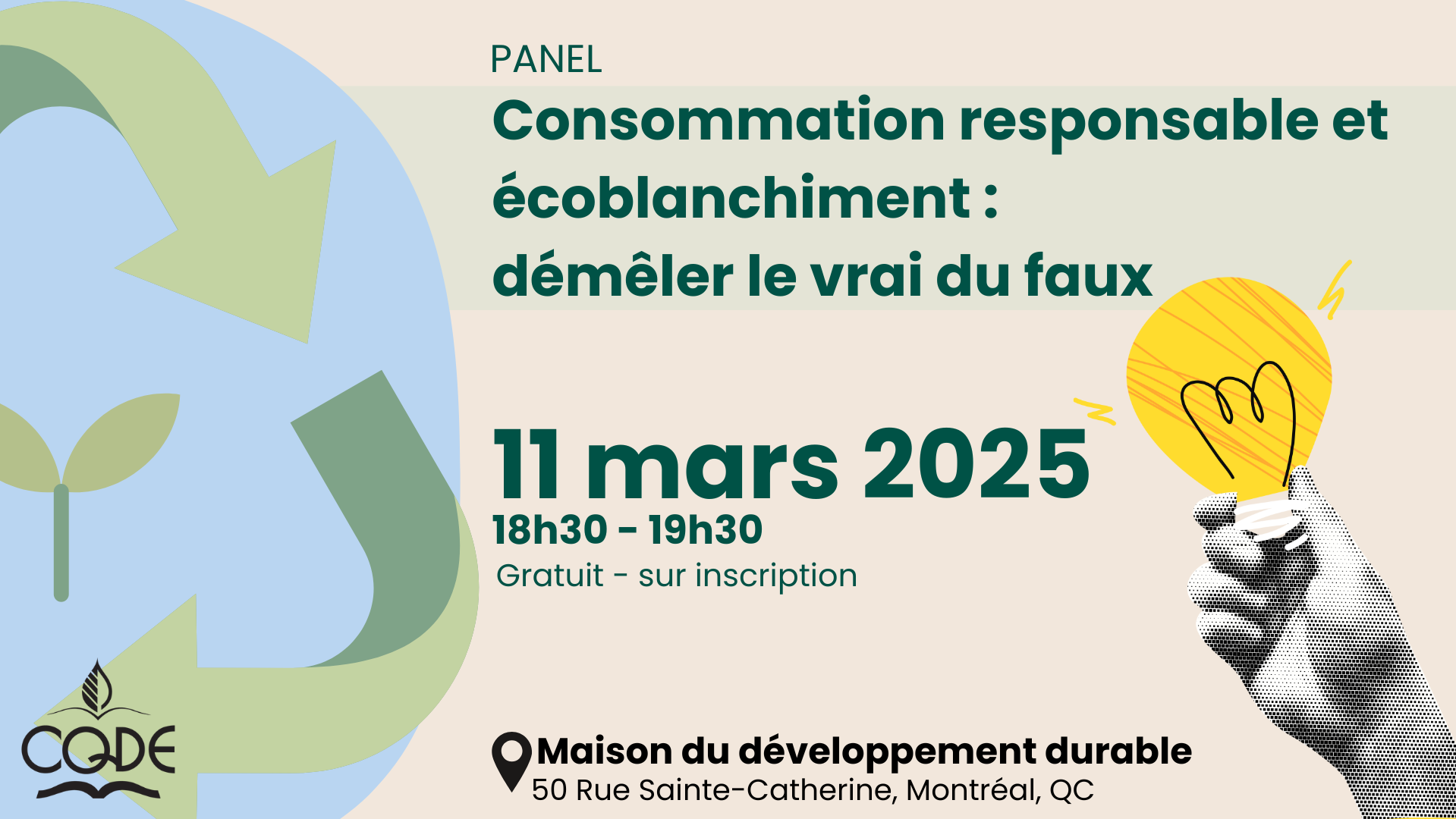 Panel – Consommation responsable et écoblanchiment : démêler le vrai du faux