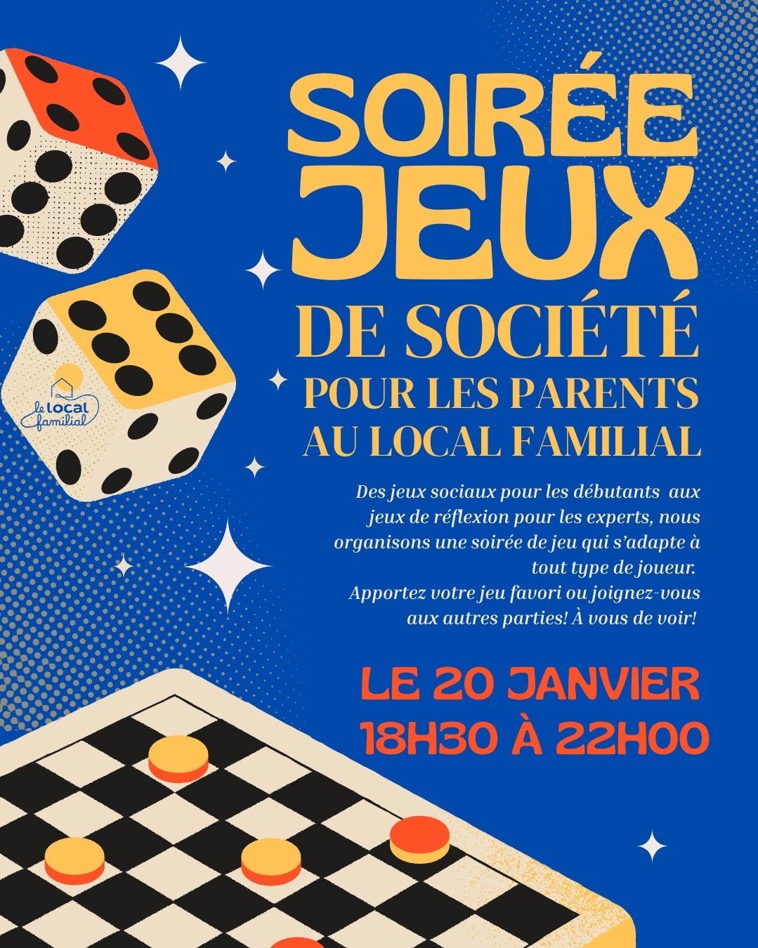 Soirée jeux de société pour les parents du Local - janvier