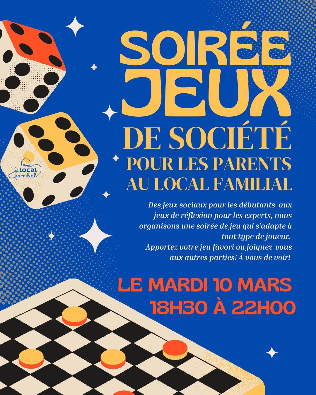 Soirée jeux de société pour les parents du Local - mars