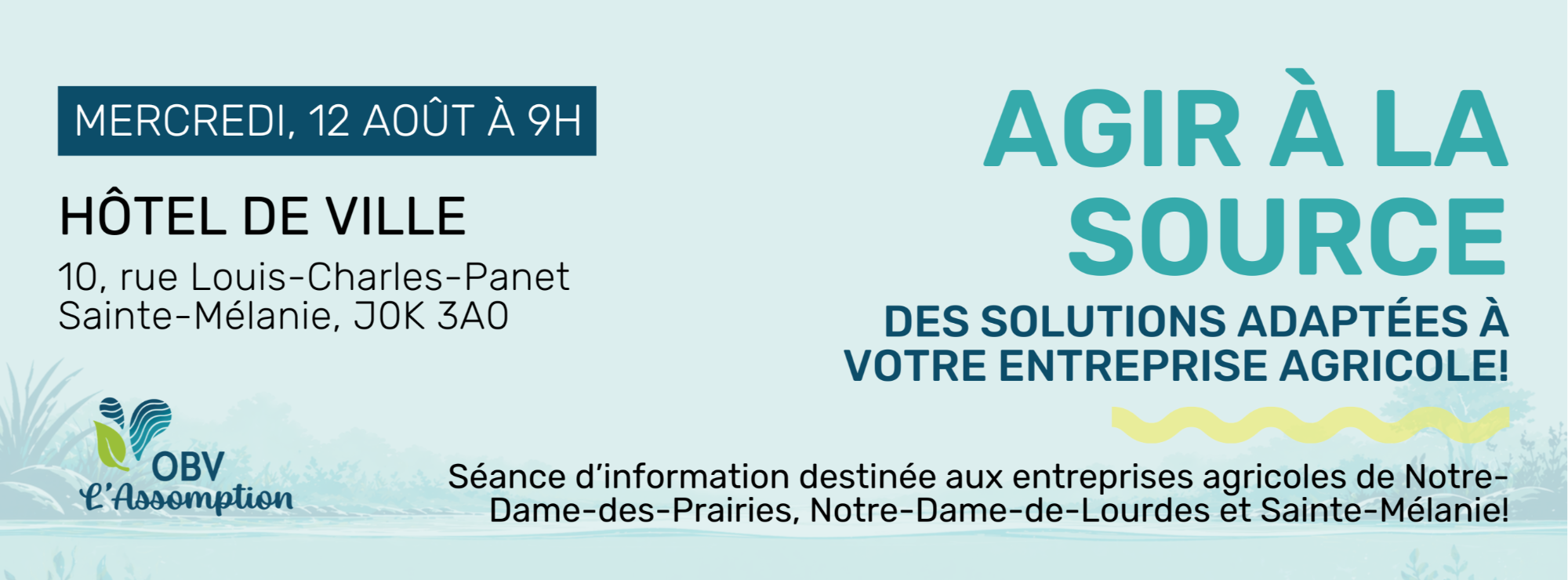 Agir à la source: des solutions adaptées à votre entreprise agricole!