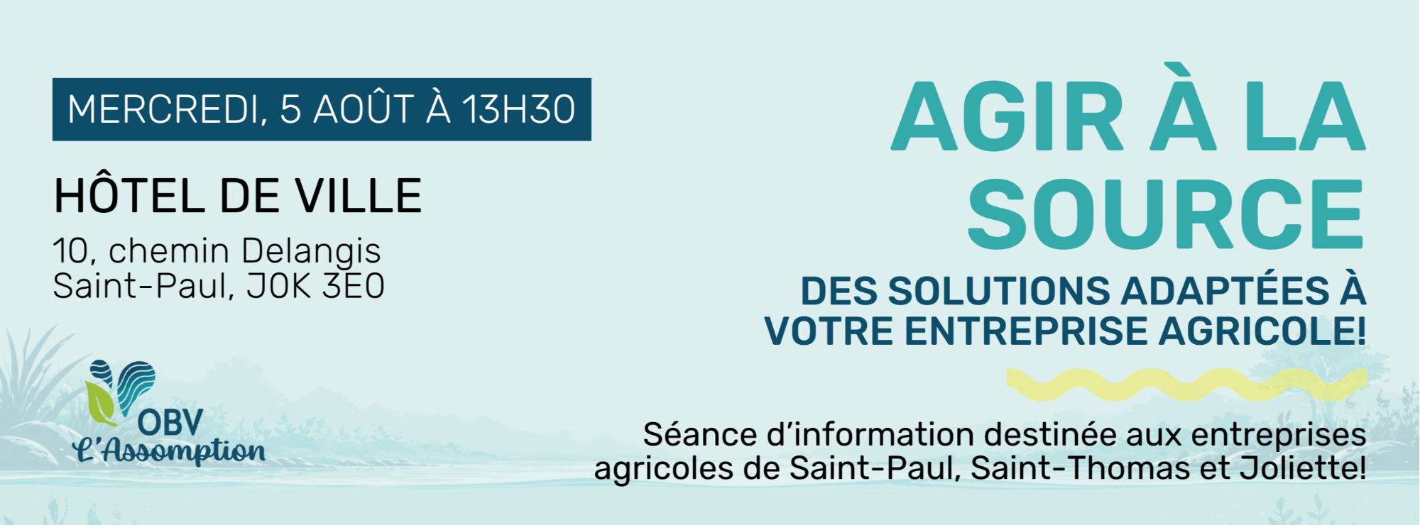 Agir à la source: des solutions adaptées à votre entreprise agricole!