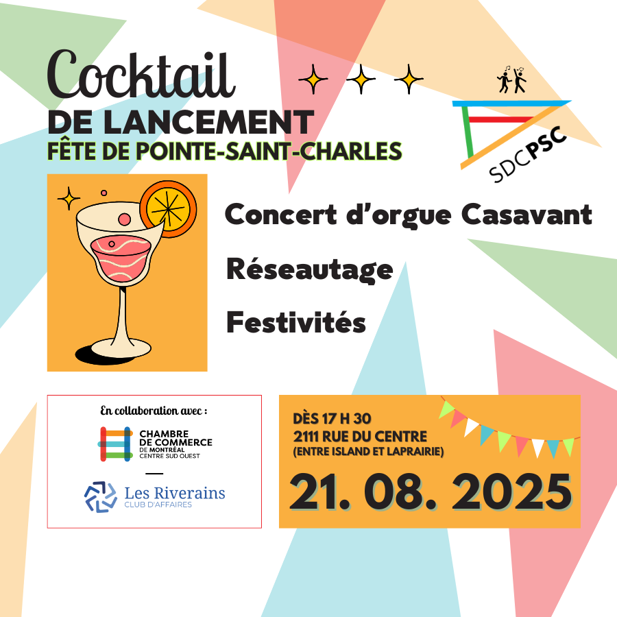 Cocktail de lancement de la fête de Pointe-Saint-Charles