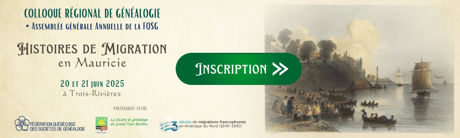 Inscription au colloque à Trois-Rivières