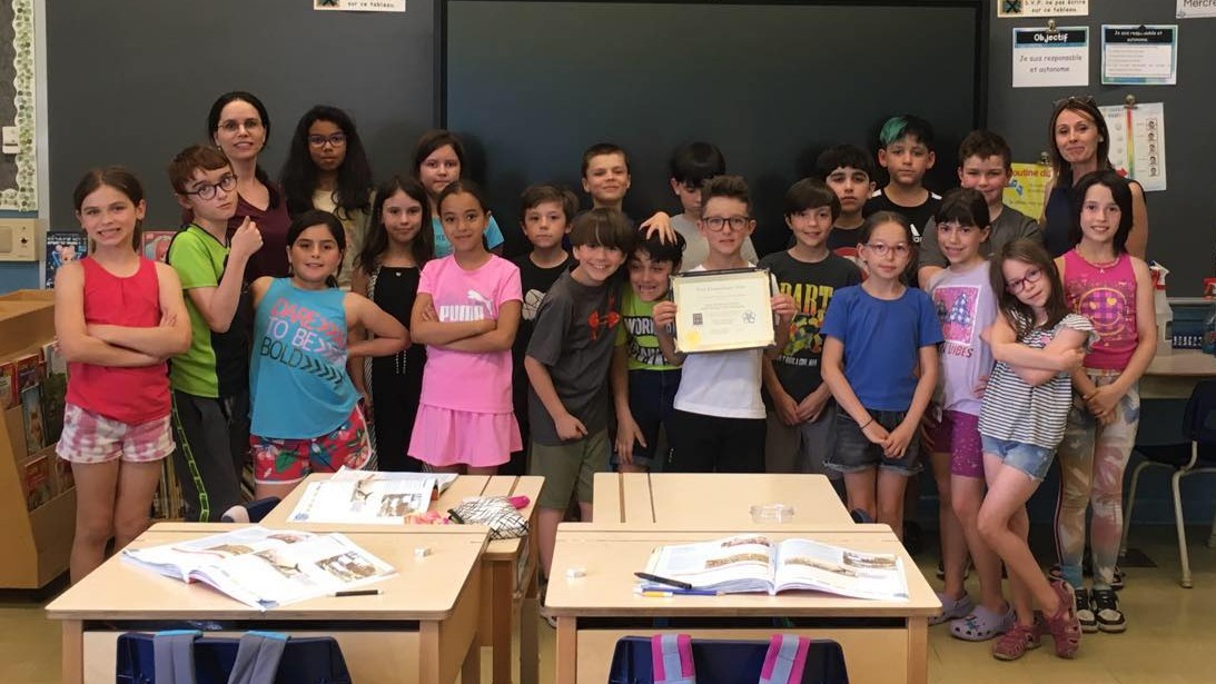 La classe de Manon Gosselin, enseignante à l'École Douville, Saint-Hyacinthe (3e primaire)
