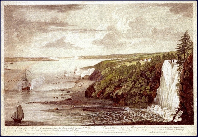 A view of the fall of Montmorenci and the attack made by General Wolfe, on the French intrenchments near Beauport, with the Grenadiers of the army, July 31 1759. William Elliott, after Hervey Smith The Battle of Montmorency, where British forces under General James Wolfe attacked French entrenchments.