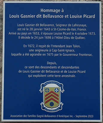 Louis Gasnier dit Bellavance - Un ancêtre, un seigneur et son histoire !