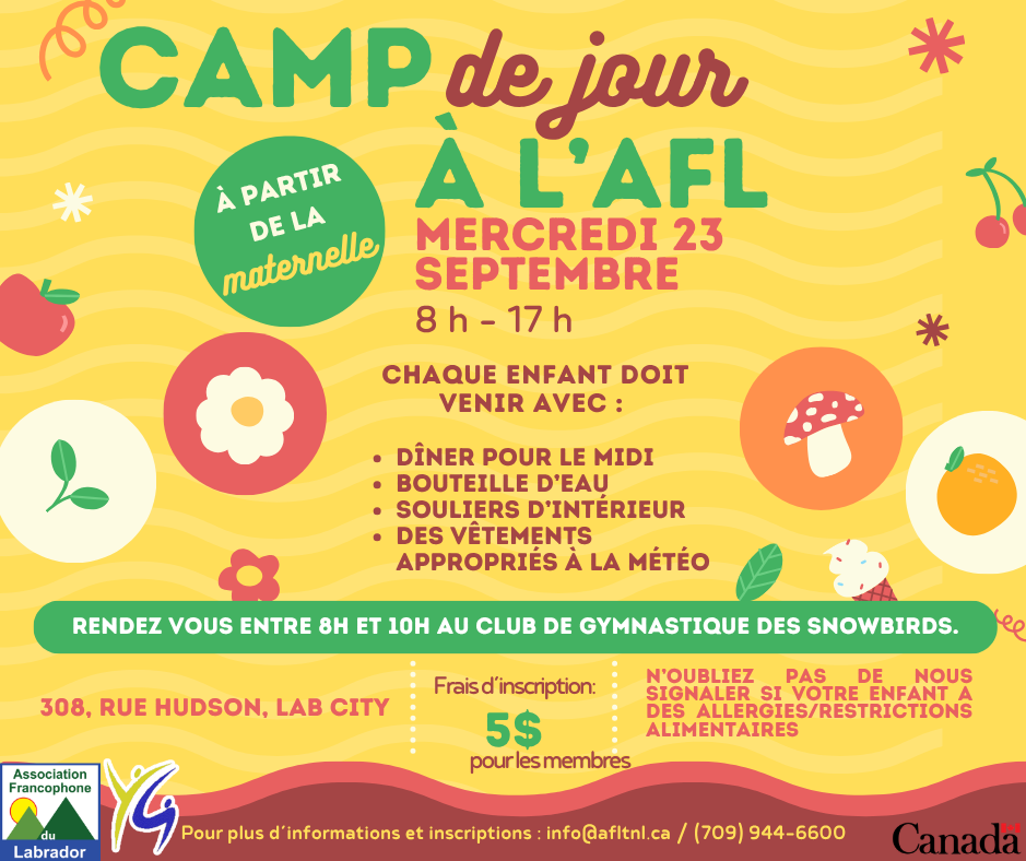Camp de jour - Mercredi 23 septembre 2026