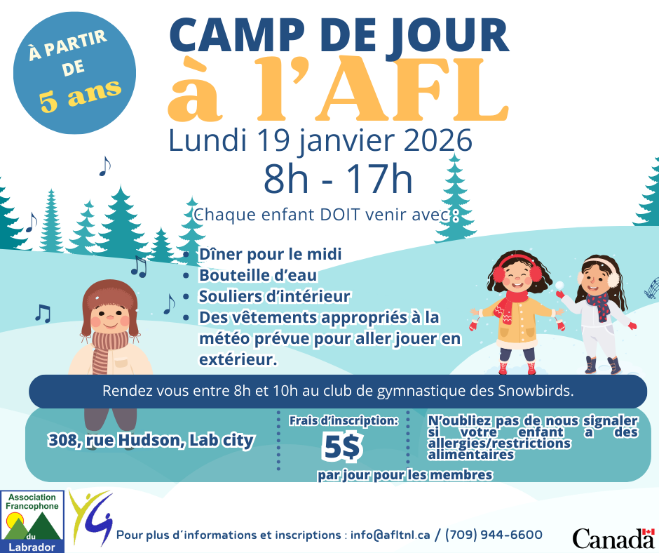 Camp de jour - Lundi 19 janvier 2026