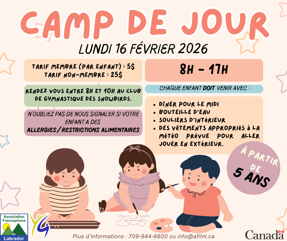 Camp de jour - Lundi 16 février 2026