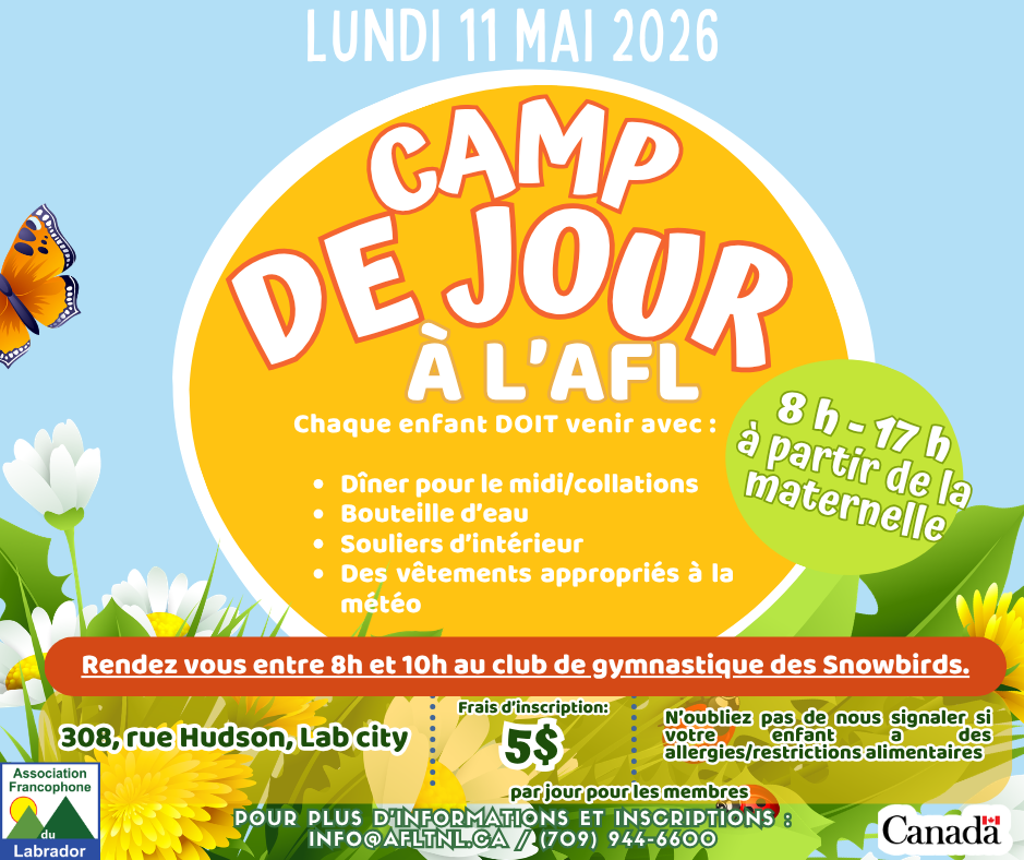 Camp de jour - Lundi 11 mai 2026