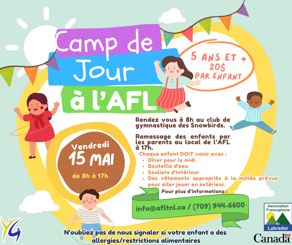 Camp de jour - Vendredi 15 mai 2026