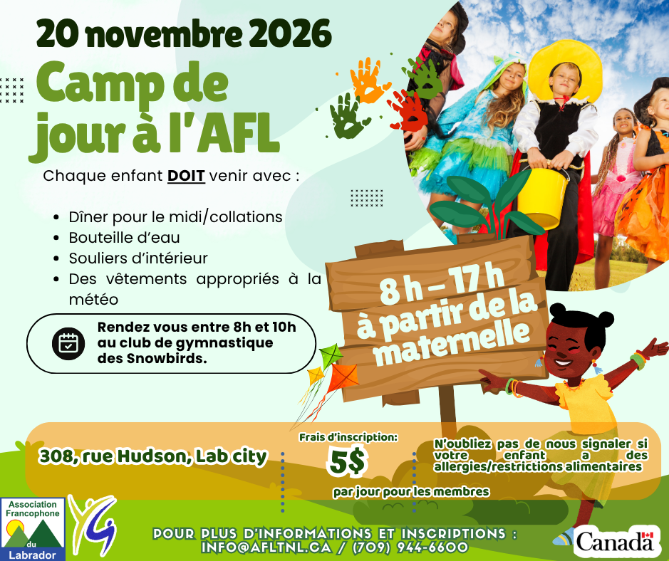 Camp de jour - Vendredi 20 novembre 2026