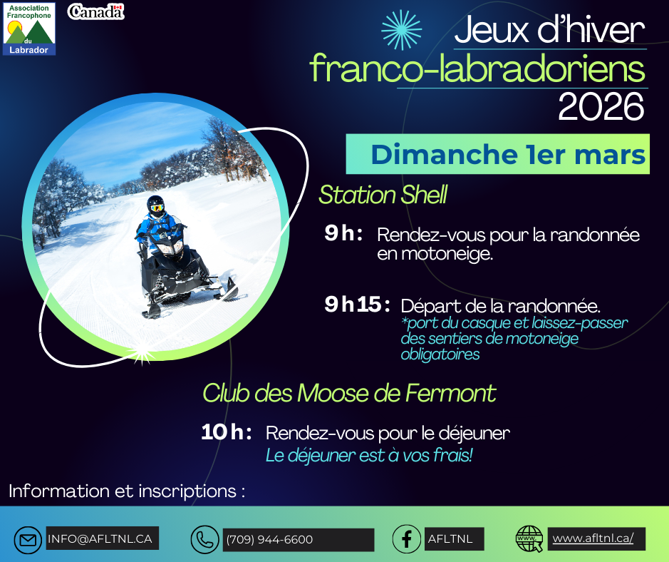Jeux Franco 2026 - Randonnée en motoneige - dimanche 1er mars