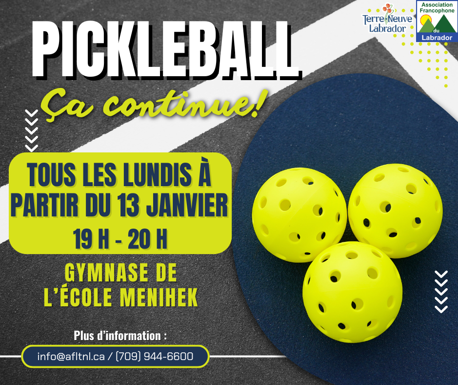 Pickleball - 27 janvier 2025