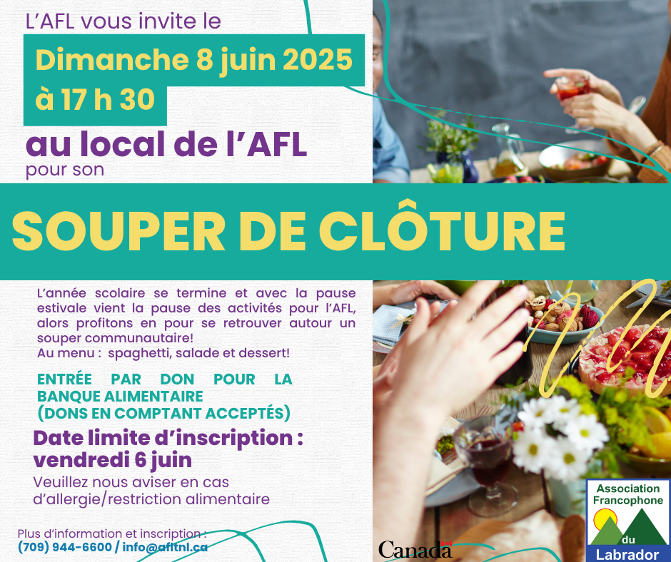 Souper de clotûre - dimanche 8 juin 2025