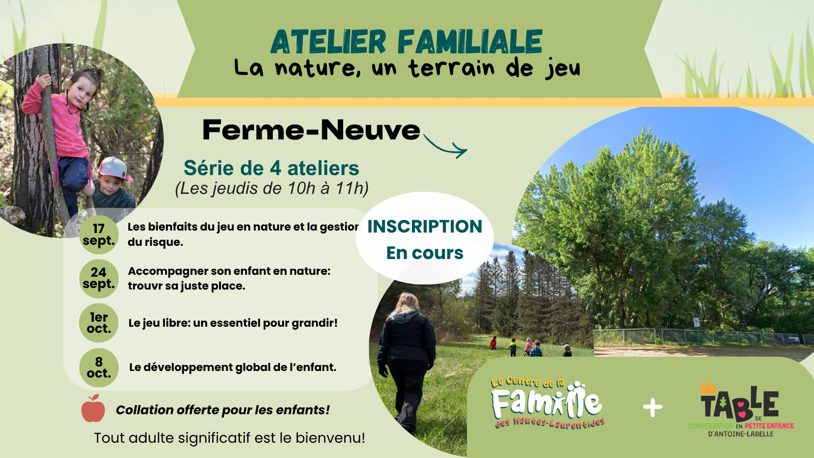 Atelier - La nature un terrain de jeu (Ferme-Neuve)