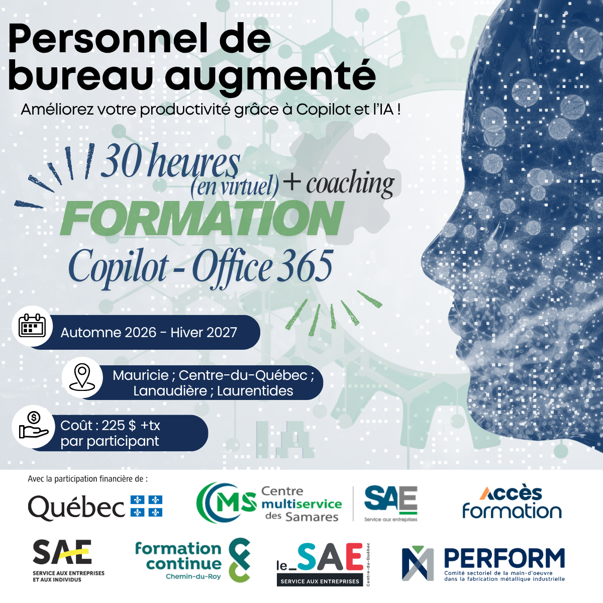 Personnel de bureau augmenté