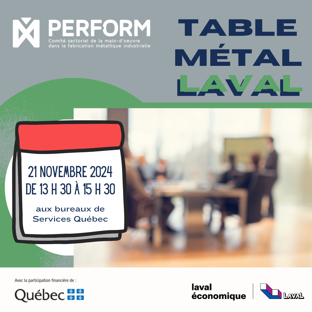 Table métal Laval - rencontre en présentiel