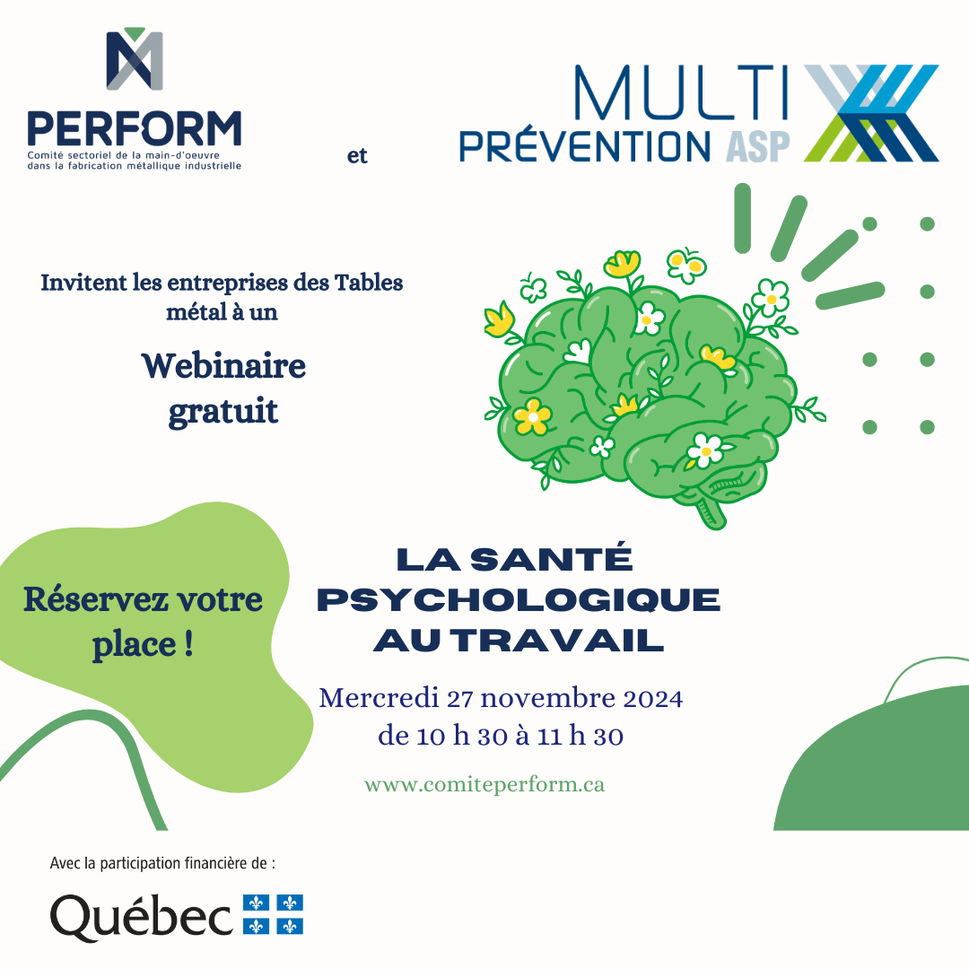 La santé psychologique au travail - un webinaire avec Multiprévention