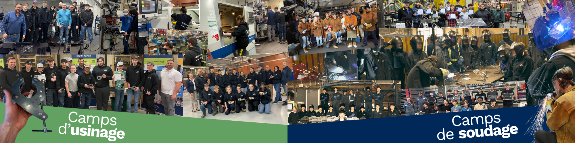 Camps d'usinage et de soudage